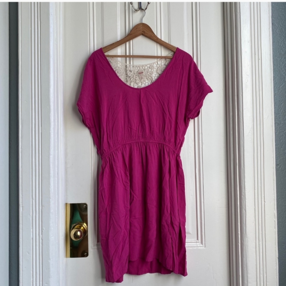Mossimo Supply Co Magenta Pink Lace Trim Dress